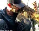 Jeffrey Dean Morgan, la star di The Walking Dead adotta un asino e un emù innamorati