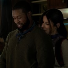 Bird Box: Sandra Bullock e Trevante Rhodes in una scena del film