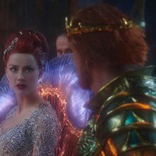 Aquaman: Dolph Lundgren, Amber Heard in una scena del comic-movie