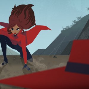Carmen Sandiego: una scena d'azione della serie animata