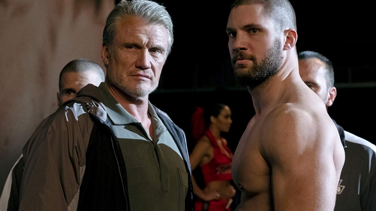 Dolph Lundgren e Florian Munteanu in una scena di Creed II