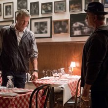 Creed II: Dolph Lundgren  e Sylvester Stallone in una scena