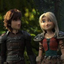 Dragon Trainer - Il Mondo Nascosto: Astrid e Hiccup durante una scena