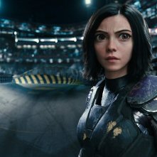 Alita - Angelo della battaglia: Rosa Salazar durante una scena
