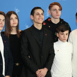 Berlino 2019: i giovani attori al photocall de La paranza dei bambini
