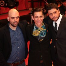 Berlino 2019: Claudio Giovannesi, Roberto Saviano, Francesco di Napoli sul red carpet de La paranza dei bambini
