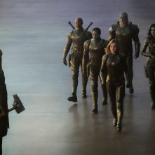 Captain Marvel: una scena del film con Brie Larson