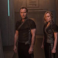 Captain Marvel: una scena con Jude Law e Brie Larson