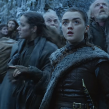 Il trono di spade: Maisie Williams nell'episodio Winterfell