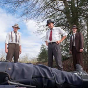 Highwaymen - L'ultima Imboscata: Kevin Costner insieme a Woody Harrelson in una scena del film