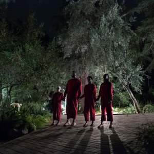 Noi: Lupita Nyong'o, Winston Duke, Evan Alex, e Shahadi Wright Joseph in una scena del film