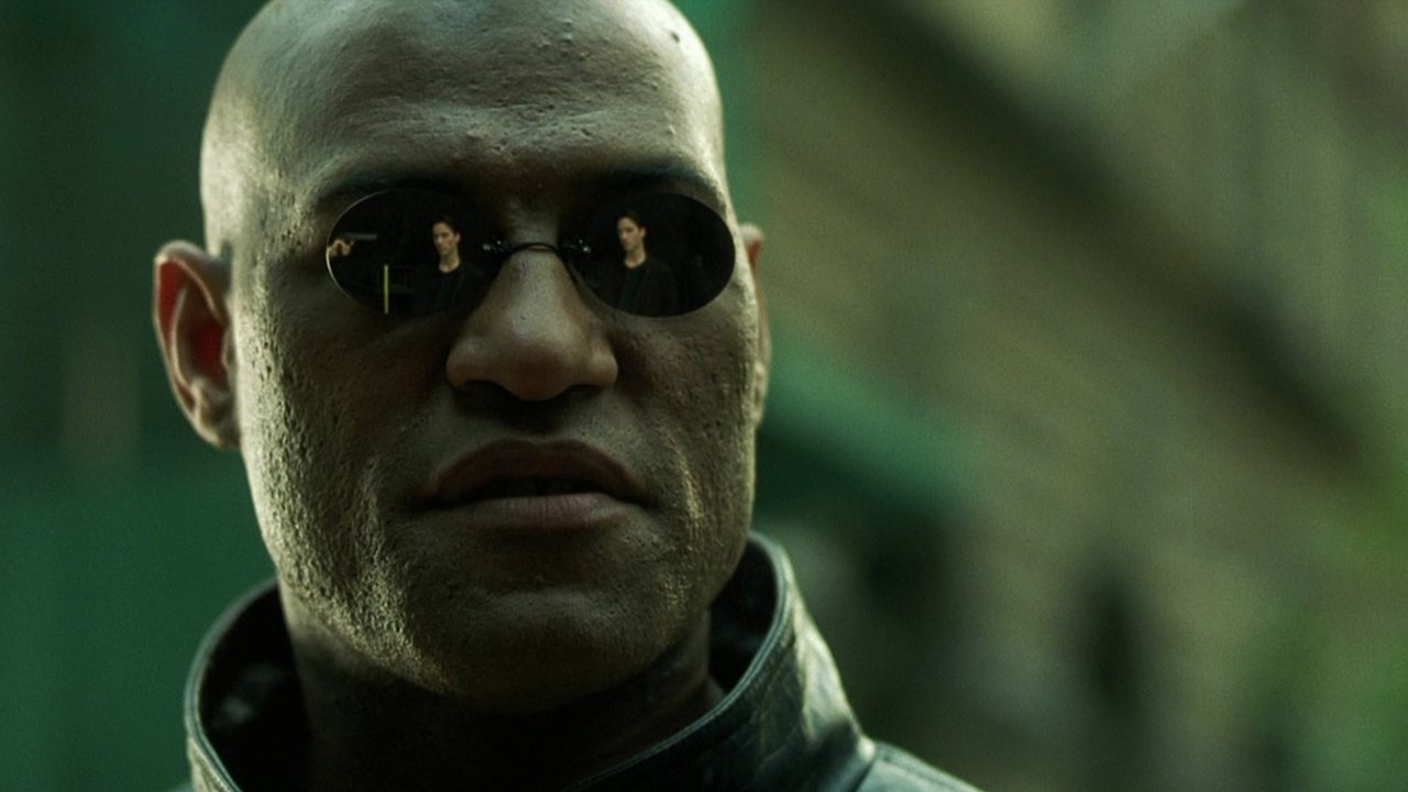 Primo piano di Laurence Fishburne in Matrix