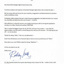 Alien: la lettera di complimenti di Ridley Scott