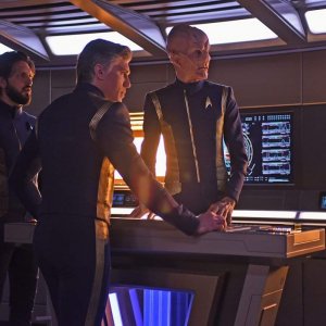 Star Trek Discovery: Doug Jones, Anson Mount e Shazad Latif nell'episodio Perpetua Infinità