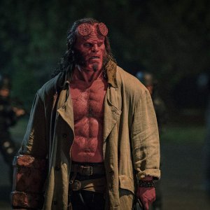 Hellboy: David Harbour durante una scena del film