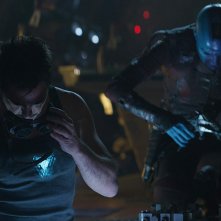 Avengers: Endgame, Karen Gillan e Robert Downey Jr. in una scena