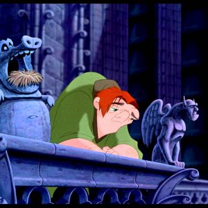 Il gobbo di Notre Dame, una scena del film d'animazione