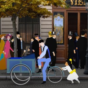 Dilili a Parigi: una scena del film animato