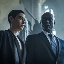 John Wick 3: Parabellum, Lance Reddick, Asia Kate Dillon in una scena del film