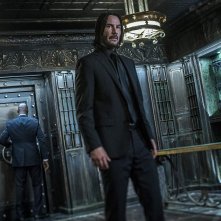 John Wick 3: Parabellum, Keanu Reeves durante una sequenza del film