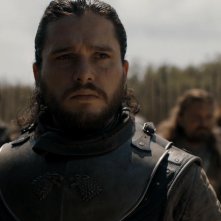 Il trono di spade: Kit Harington in una scena del penultimo episodio della serie