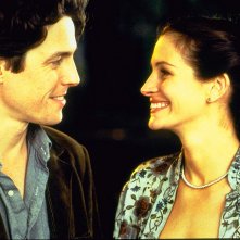 Notting Hill: Hugh Grant con Julia Roberts in una scena del film