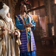 Aladdin: Will Smith e Mena Massoud in una scena del film