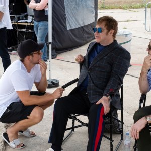 Rocketman: Elton John durante un momento sul set