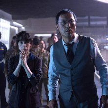 Godzilla II: King of the Monsters, Ken Watanabe, Sally Hawkins in una scena del film
