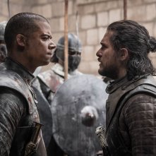Il trono di spade: Kit Harington e Jacob Anderson in  un'immagine del finale di serie, The Iron Trhone