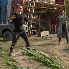 X-Men: Dark Phoenix, Sophie Turner insieme a Michael Fassbender in una scena del film