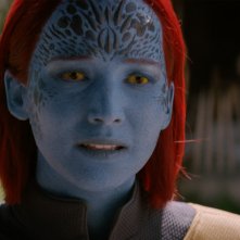 X-Men: Dark Phoenix, un primo piano di Mystica, interpretata da Jennifer Lawrence