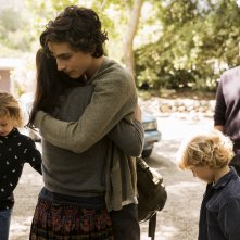 Beautiful Boy: Timothée Chalamet e Steve Carell in una scena del film