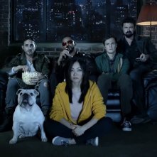 The Boys: Karl Urban, Nathan Mitchell, Chace Crawford, Jack Quaid, Karen Fukuhara in una scena della serie