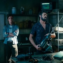 The Boys: Jack Quaid e Karl Urban in un momento della prima stagione