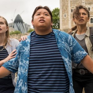 Spider-Man - Far From Home, Angourie Rice, Zendaya, Jacob Batalon in una scena del film