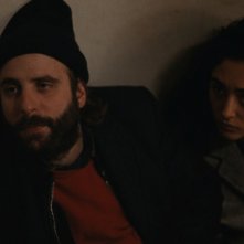 Due amici: Vincent Macaigne e Golshifteh Farahani durante una scena