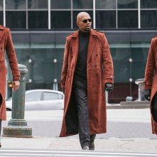 Shaft: una scena del film con Samuel L. Jackson, Richard Roundtree, Jessie Usher