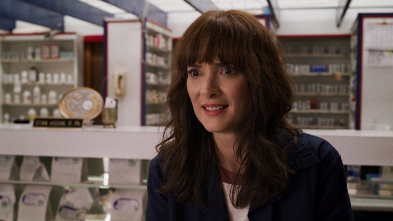 Winona Ryder sul set di Stranger Things
