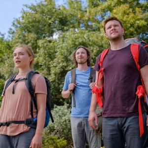 Midsommar - Il viaggio dei dannati: Jack Reynor, Florence Pugh, Vilhelm Blomgren in una scena del film