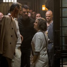 Hotel Artemis: una scena con Jodie Foster, Jeff Goldblum, Evan Jones, Zachary Quinto