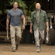 Fast & Furious - Hobbs &  Shaw: Jason Statham, Dwayne Johnson in un momento del film