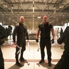 Fast & Furious - Hobbs &  Shaw: Jason Statham e Dwayne Johnson una scena del film