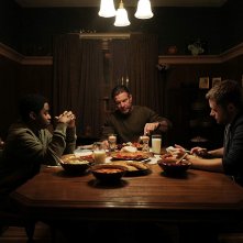 Kin: Myles Truitt, Dennis Quaid e Jack Reynor in una scena del film