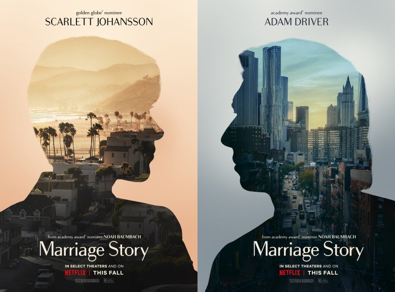 Marriage Story Poster Scarlett Johansson Adam Driver