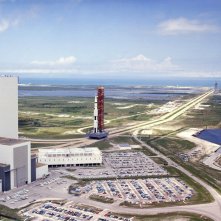 Apollo 11: l'astronave sulla rampa di lancio in una scena del documentario