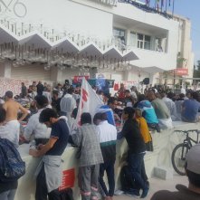 Venezia 2019: manifestazione no global al Lido