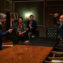 Romolo + Giuly - La guerra mondiale italiana: Fortunato Cerlino, Niccolo' Senni, Alessandro D'Ambrosi e Giorgio Mastrota in una scena