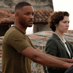Gemini Man: Mary Elizabeth Winstead e Will Smith in una scena