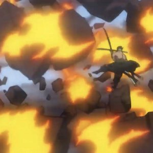 One Piece: Stampede, una sequenza del film animato